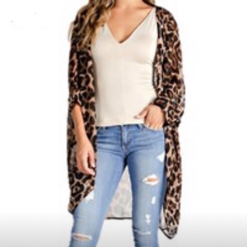 Sale Leopard print cardigan/kimono last one - Picture 3 of 8